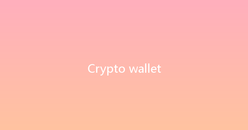 Crypto wallet 