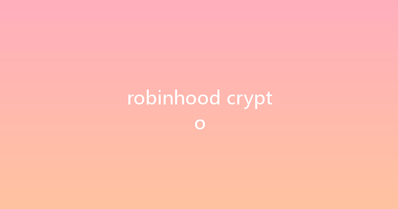 robinhood crypto 